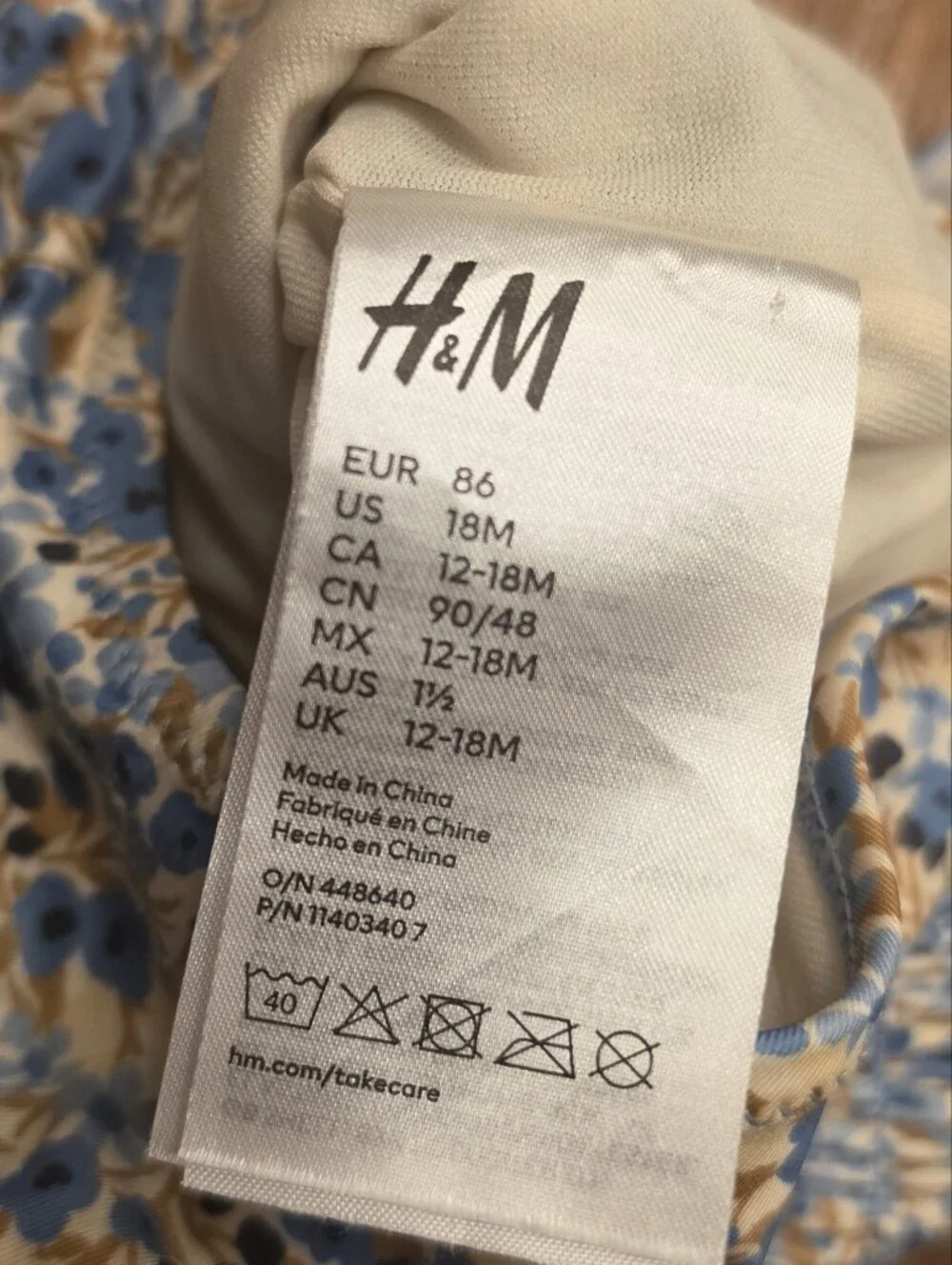 H&M Baby Swimsuit 12-18M